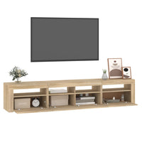 Thumbnail for TV-Schrank mit LED-Leuchten Sonoma-Eiche 210x35x40 cm
