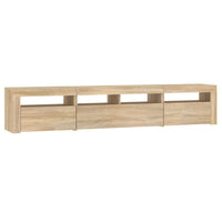 Thumbnail for TV-Schrank mit LED-Leuchten Sonoma-Eiche 210x35x40 cm