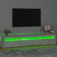 Thumbnail for TV-Schrank mit LED-Leuchten Betongrau 210x35x40 cm