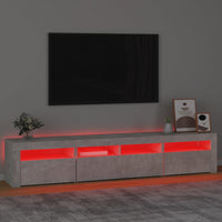 Thumbnail for TV-Schrank mit LED-Leuchten Betongrau 210x35x40 cm