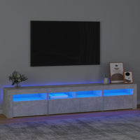 Thumbnail for TV-Schrank mit LED-Leuchten Betongrau 210x35x40 cm