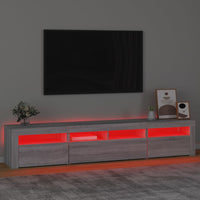 Thumbnail for TV-Schrank mit LED-Leuchten Grau Sonoma 210x35x40 cm