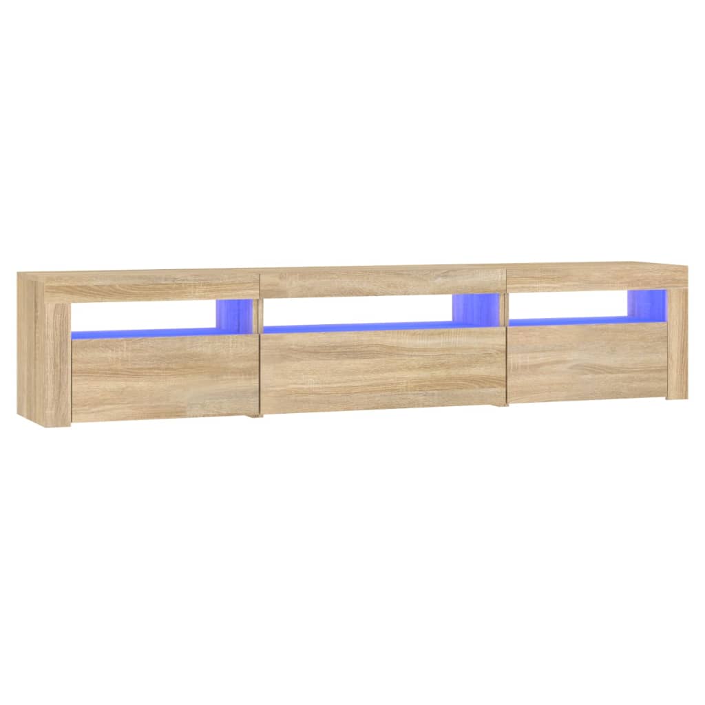 TV-Schrank mit LED-Leuchten Sonoma-Eiche 195x35x40 cm