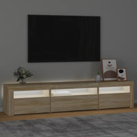 Thumbnail for TV-Schrank mit LED-Leuchten Sonoma-Eiche 195x35x40 cm