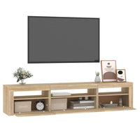 Thumbnail for TV-Schrank mit LED-Leuchten Sonoma-Eiche 195x35x40 cm