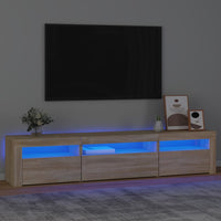 Thumbnail for TV-Schrank mit LED-Leuchten Sonoma-Eiche 195x35x40 cm