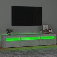 Thumbnail for TV-Schrank mit LED-Leuchten Betongrau 195x35x40 cm