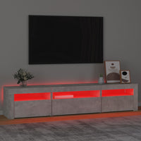 Thumbnail for TV-Schrank mit LED-Leuchten Betongrau 195x35x40 cm
