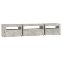 Thumbnail for TV-Schrank mit LED-Leuchten Betongrau 195x35x40 cm