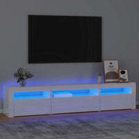 Thumbnail for TV-Schrank mit LED-Leuchten Hochglanz-Weiß 195x35x40 cm