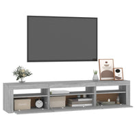 Thumbnail for TV-Schrank mit LED-Leuchten Grau Sonoma 195x35x40 cm