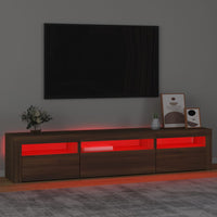 Thumbnail for TV-Schrank mit LED-Leuchten Braun Eichen-Optik 195x35x40 cm