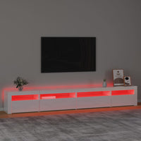 Thumbnail for TV-Schrank mit LED-Leuchten Hochglanz-Weiß 270x35x40 cm