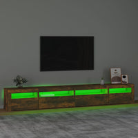 Thumbnail for TV-Schrank mit LED-Leuchten Räuchereiche 270x35x40 cm