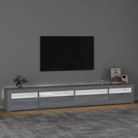 Thumbnail for TV-Schrank mit LED-Leuchten Grau Sonoma 270x35x40 cm