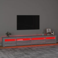 Thumbnail for TV-Schrank mit LED-Leuchten Grau Sonoma 270x35x40 cm