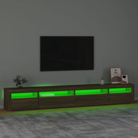 Thumbnail for TV-Schrank mit LED-Leuchten Braun Eichen-Optik 270x35x40 cm