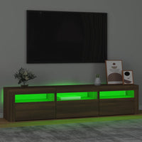 Thumbnail for TV-Schrank mit LED-Leuchten Braun Eichen-Optik 180x35x40 cm