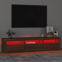 Thumbnail for TV-Schrank mit LED-Leuchten Braun Eichen-Optik 180x35x40 cm