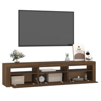 Thumbnail for TV-Schrank mit LED-Leuchten Braun Eichen-Optik 180x35x40 cm