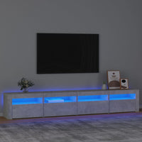 Thumbnail for TV-Schrank mit LED-Leuchten Betongrau 240x35x40 cm