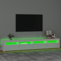 Thumbnail for TV-Schrank mit LED-Leuchten Hochglanz-Weiß 240x35x40 cm