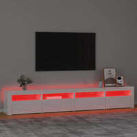Thumbnail for TV-Schrank mit LED-Leuchten Hochglanz-Weiß 240x35x40 cm