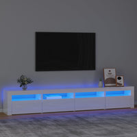 Thumbnail for TV-Schrank mit LED-Leuchten Hochglanz-Weiß 240x35x40 cm