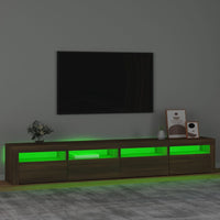 Thumbnail for TV-Schrank mit LED-Leuchten Braun Eichen-Optik 240x35x40 cm