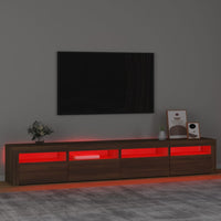 Thumbnail for TV-Schrank mit LED-Leuchten Braun Eichen-Optik 240x35x40 cm