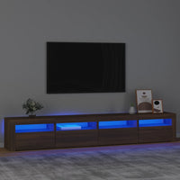 Thumbnail for TV-Schrank mit LED-Leuchten Braun Eichen-Optik 240x35x40 cm