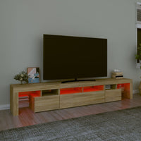 Thumbnail for TV-Schrank mit LED-Leuchten Sonoma-Eiche 230x36,5x40 cm