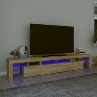Thumbnail for TV-Schrank mit LED-Leuchten Sonoma-Eiche 230x36,5x40 cm