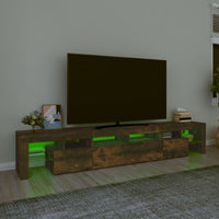 Thumbnail for TV-Schrank mit LED-Leuchten Räuchereiche 230x36,5x40 cm