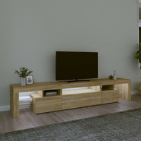 Thumbnail for TV-Schrank mit LED-Leuchten Sonoma-Eiche 215x36,5x40 cm