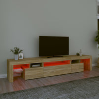 Thumbnail for TV-Schrank mit LED-Leuchten Sonoma-Eiche 215x36,5x40 cm