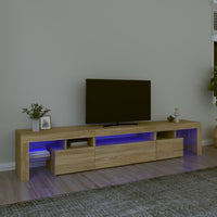 Thumbnail for TV-Schrank mit LED-Leuchten Sonoma-Eiche 215x36,5x40 cm