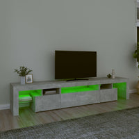 Thumbnail for TV-Schrank mit LED-Leuchten Betongrau 215x36,5x40 cm