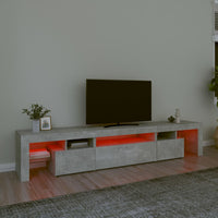 Thumbnail for TV-Schrank mit LED-Leuchten Betongrau 215x36,5x40 cm