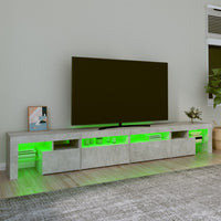 Thumbnail for TV-Schrank mit LED-Leuchten Betongrau 260x36,5x40 cm