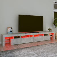 Thumbnail for TV-Schrank mit LED-Leuchten Betongrau 260x36,5x40 cm