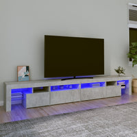 Thumbnail for TV-Schrank mit LED-Leuchten Betongrau 260x36,5x40 cm