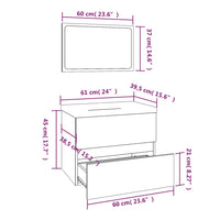 Thumbnail for Badmöbel-Set Braun Eichen-Optik Holzwerkstoff