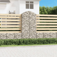 Thumbnail for Gabione mit Hochbogen 100x30x200/220 cm Verzinktes Eisen