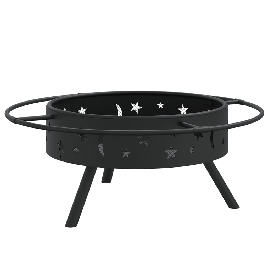 Feuerschale mit Schürhaken 70 cm XXL Stahl