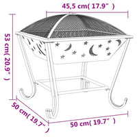 Thumbnail for Feuerschale mit Schürhaken 50 cm XXL Stahl