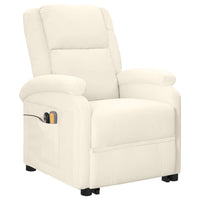 Thumbnail for Elektrischer Massagesessel mit Aufstehhilfe Creme Kunstleder
