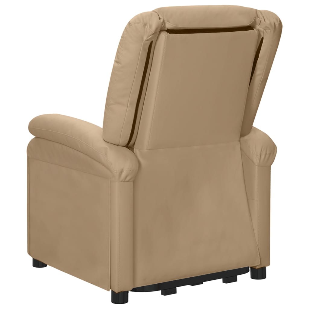 Massagesessel Elektrisch mit Aufstehhilfe Cappuccino Kunstleder