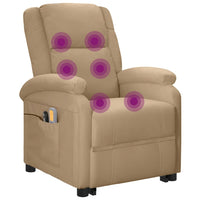 Thumbnail for Massagesessel Elektrisch mit Aufstehhilfe Cappuccino Kunstleder
