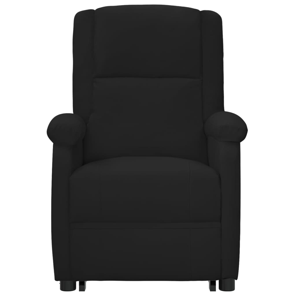 Relaxsessel mit Aufstehhilfe Schwarz Kunstleder